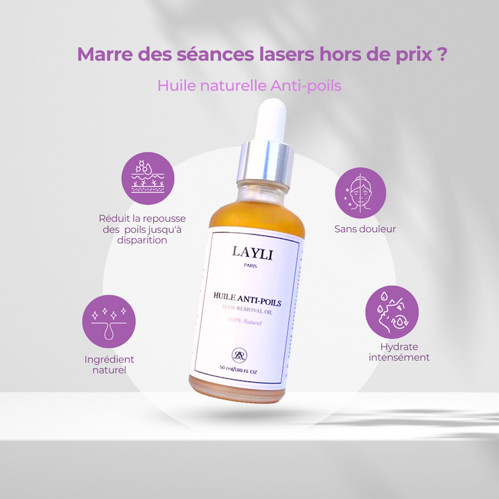HUILE ANTI-POILS NUIT • disparition définitive des poils !