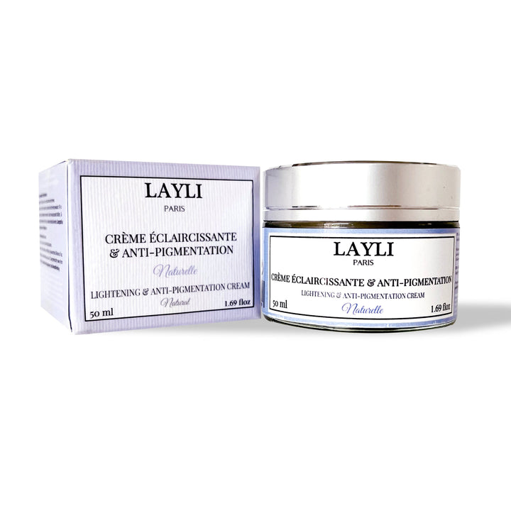 CRÈME ÉCLAIRCISSANTE & ANTI-PIGMENTATION NATURELLE • fini les zones sombres!! - LAYLI