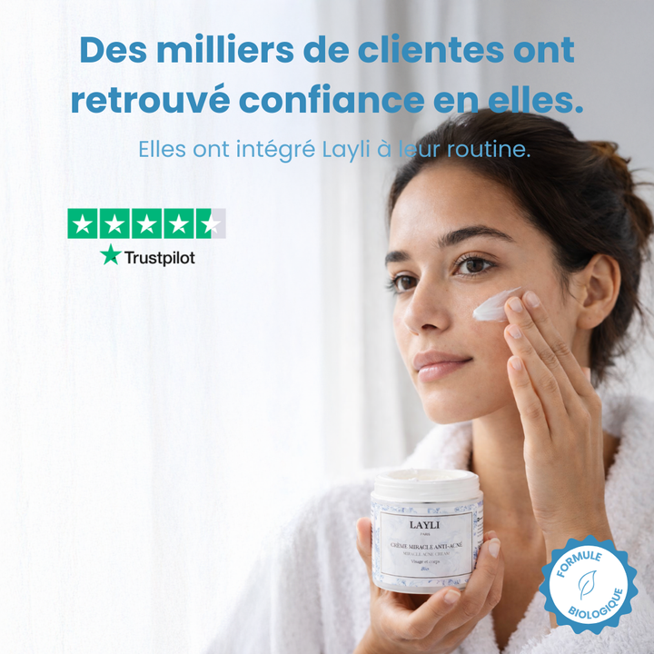 CRÈME MIRACLE ANTI-ACNÉ BIO • à la bave d'escargot, nombreux résultats