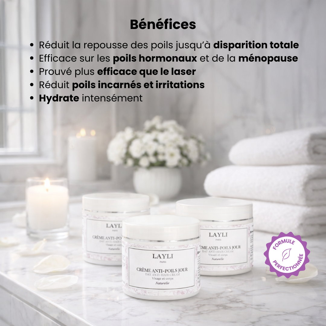 CRÈME ANTI-POILS JOUR • disparition définitive des poils !