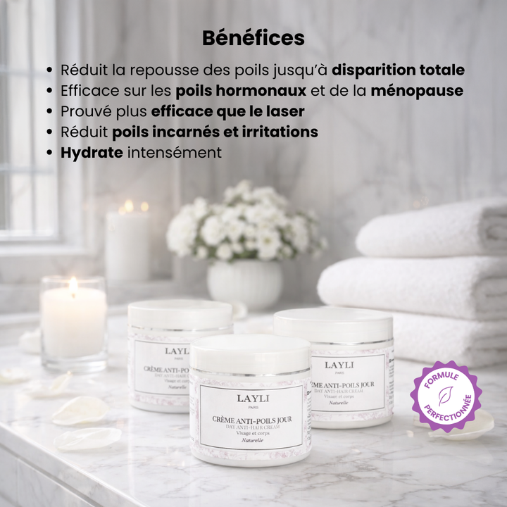 CRÈME ANTI-POILS JOUR • disparition définitive des poils !